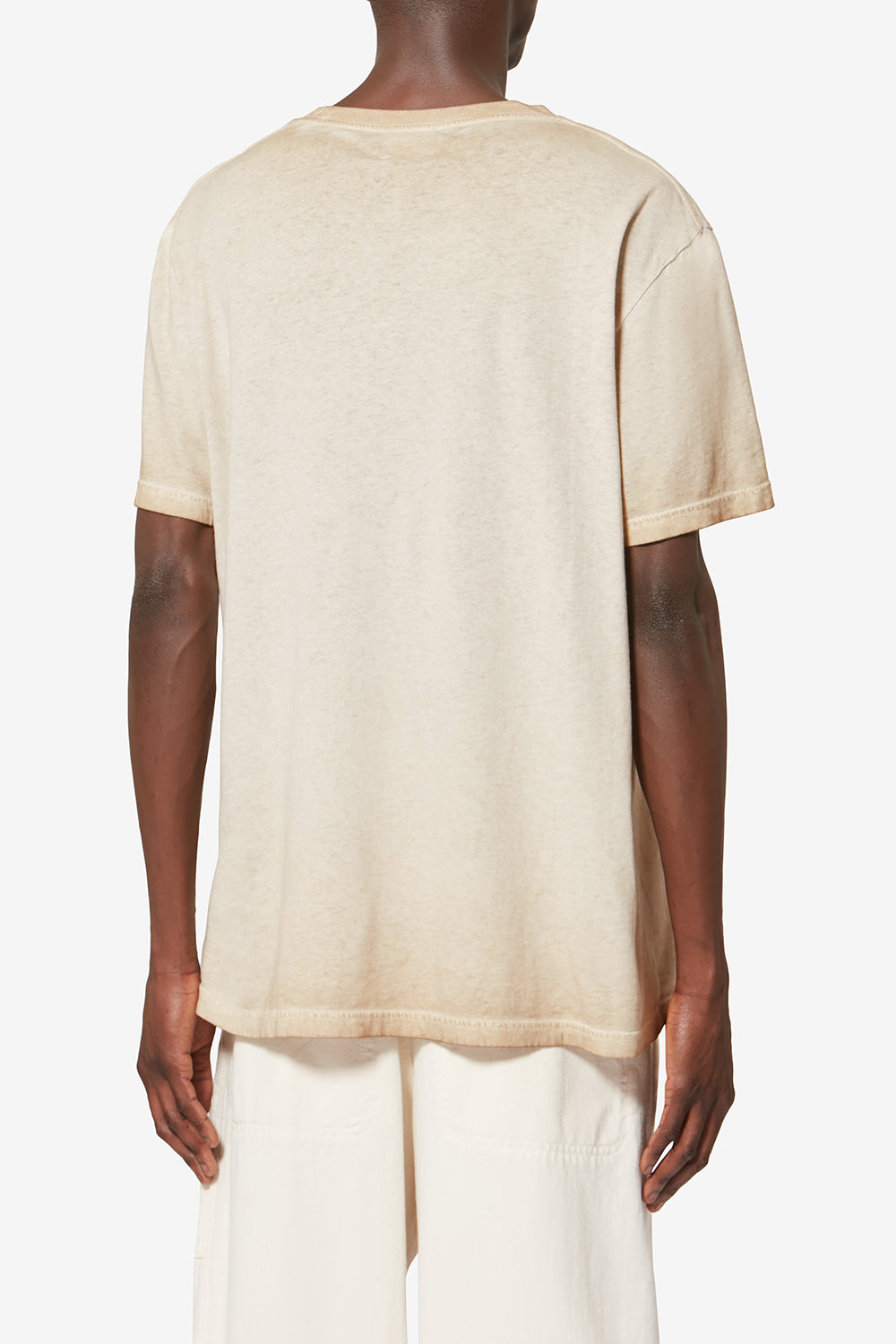 Honoré short-sleeve vintage faded cotton t-shirt - Beige - Man - 5