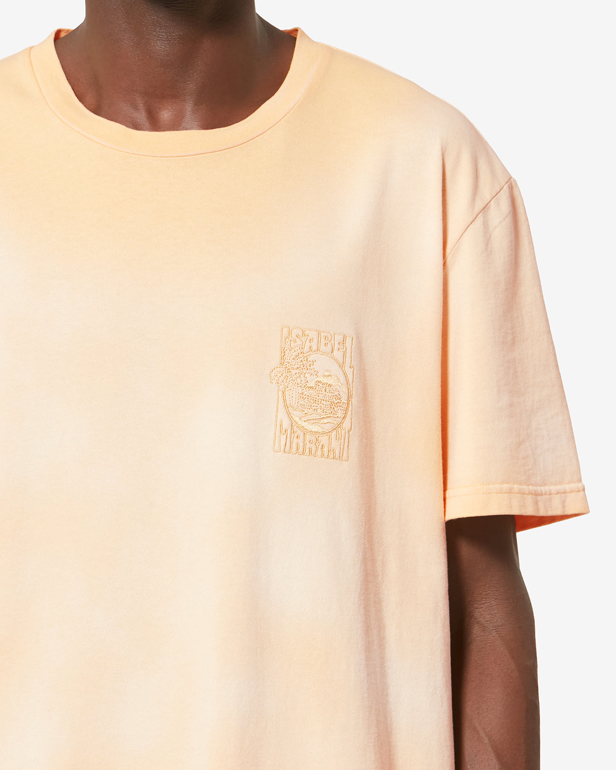 T-shirt à manches courtes honoré en coton fané - Sunset - Man - 2