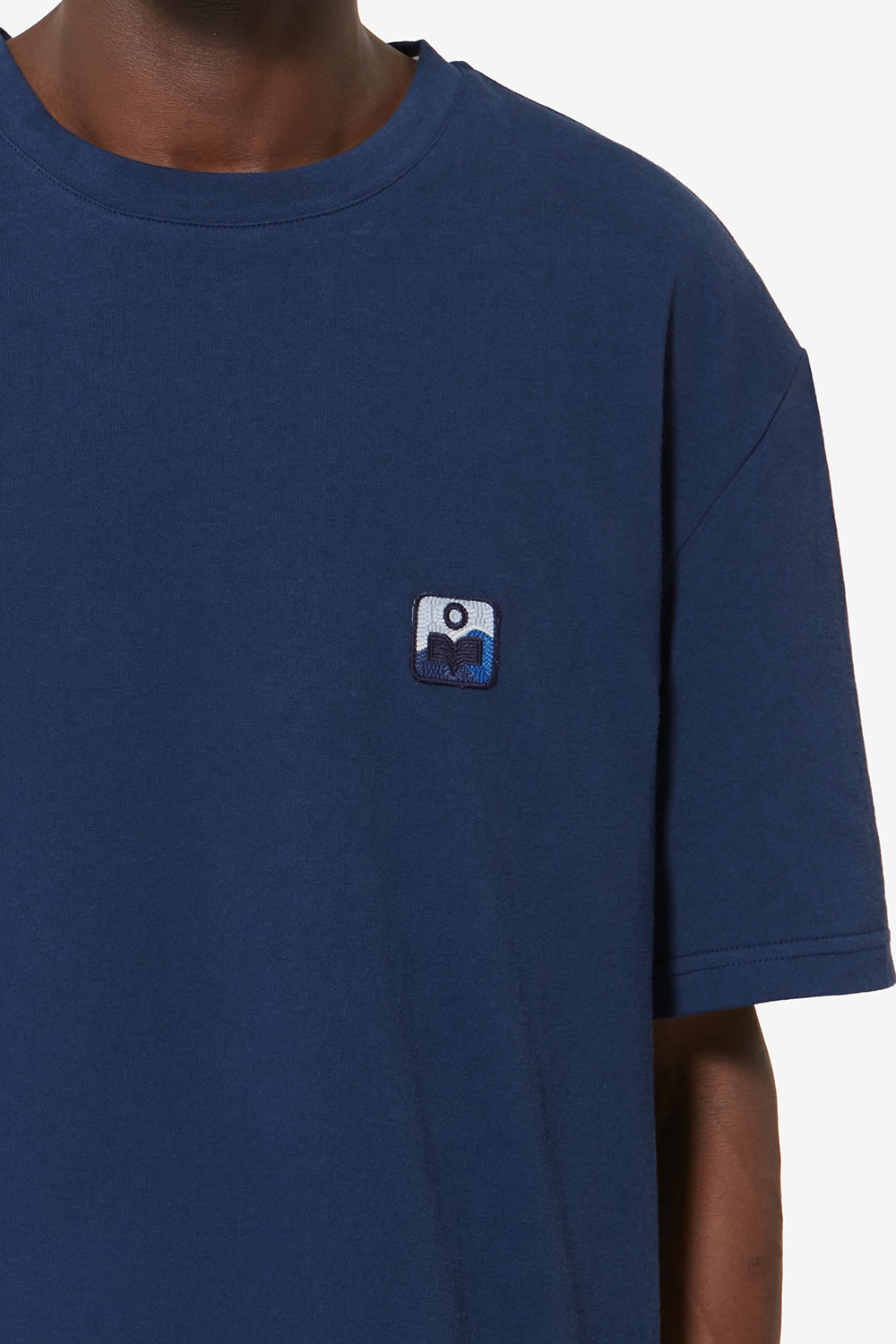 Hugo short-sleeve cotton t-shirt with patch - Indigo - Man - 3