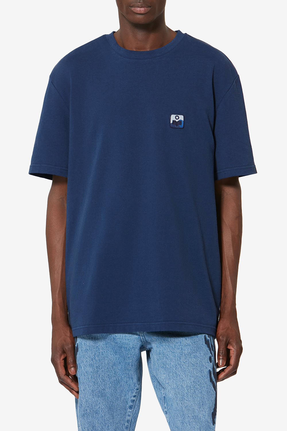Hugo short-sleeve cotton t-shirt with patch - Indigo - Man - 4