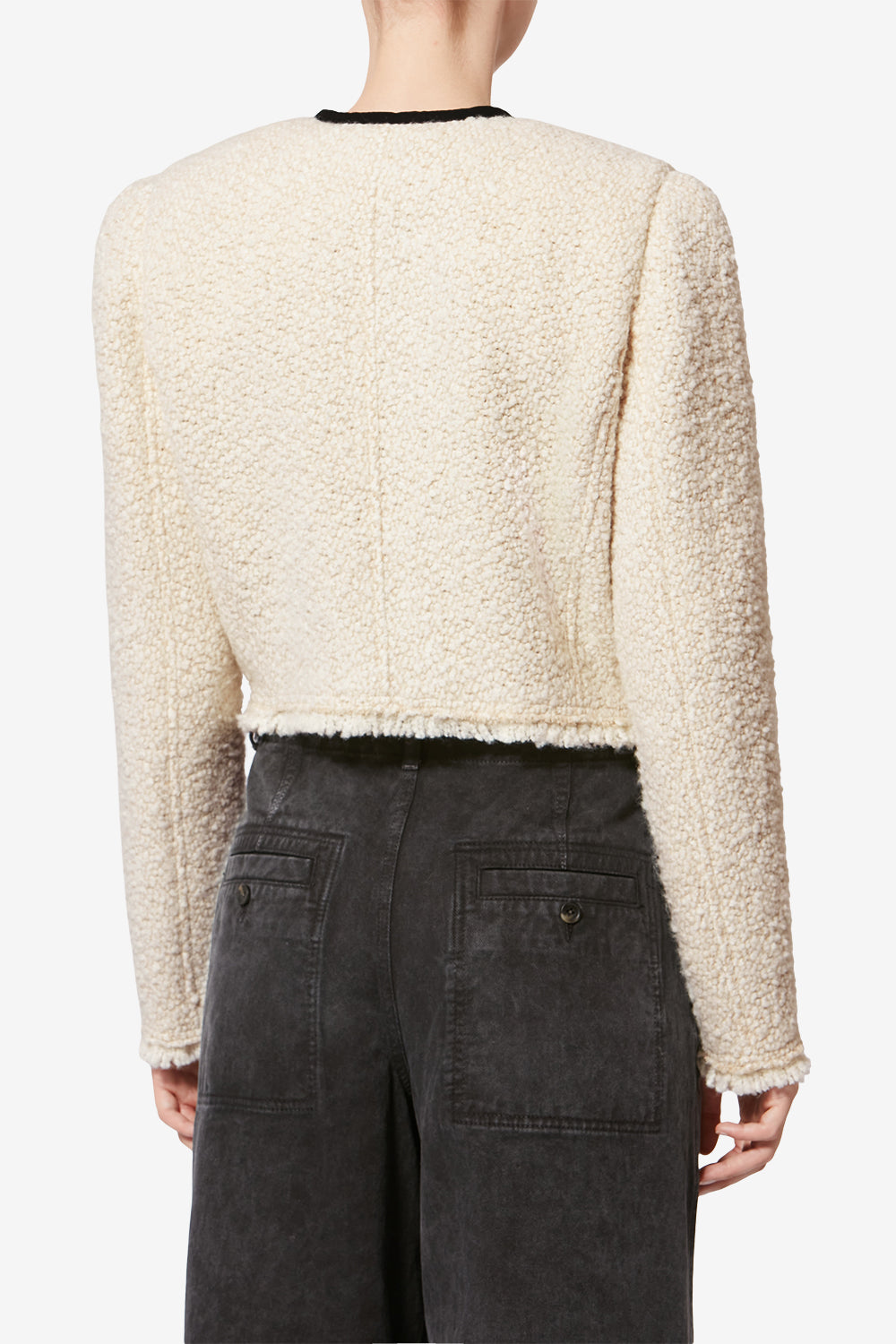 Giacca gradilia in lana bouclé - Ecru - Woman - 5