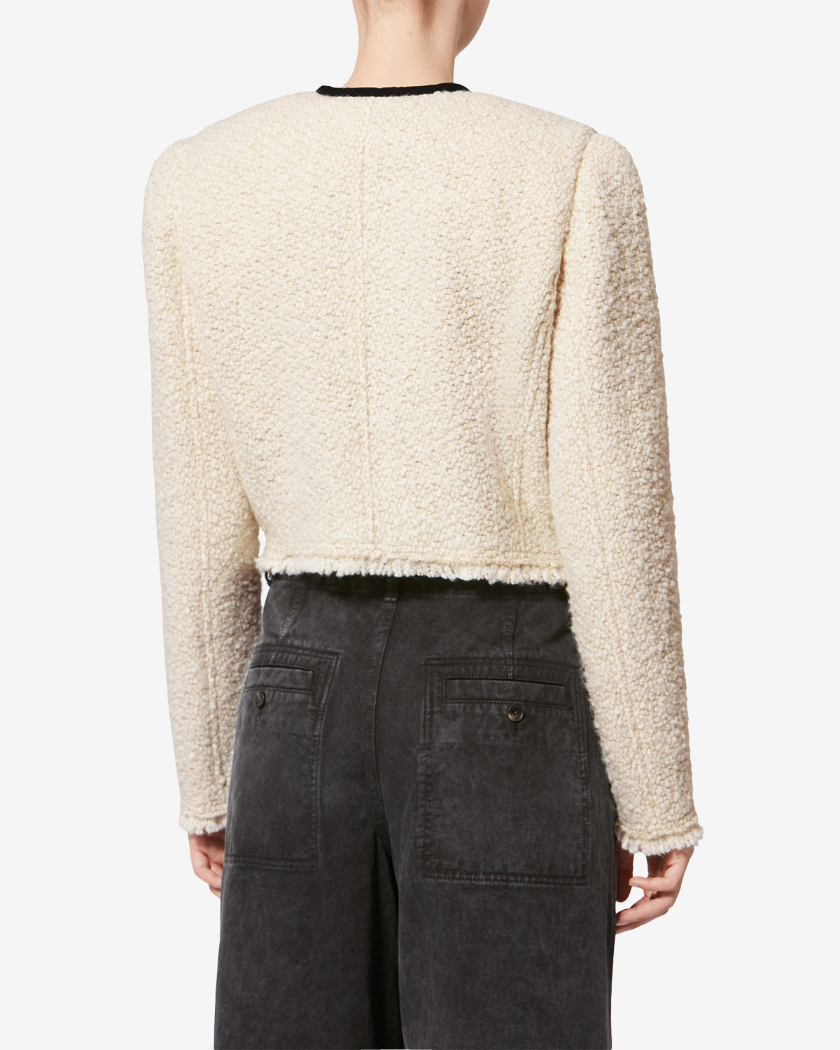 Giacca gradilia in lana bouclé - Ecru - Woman - 4