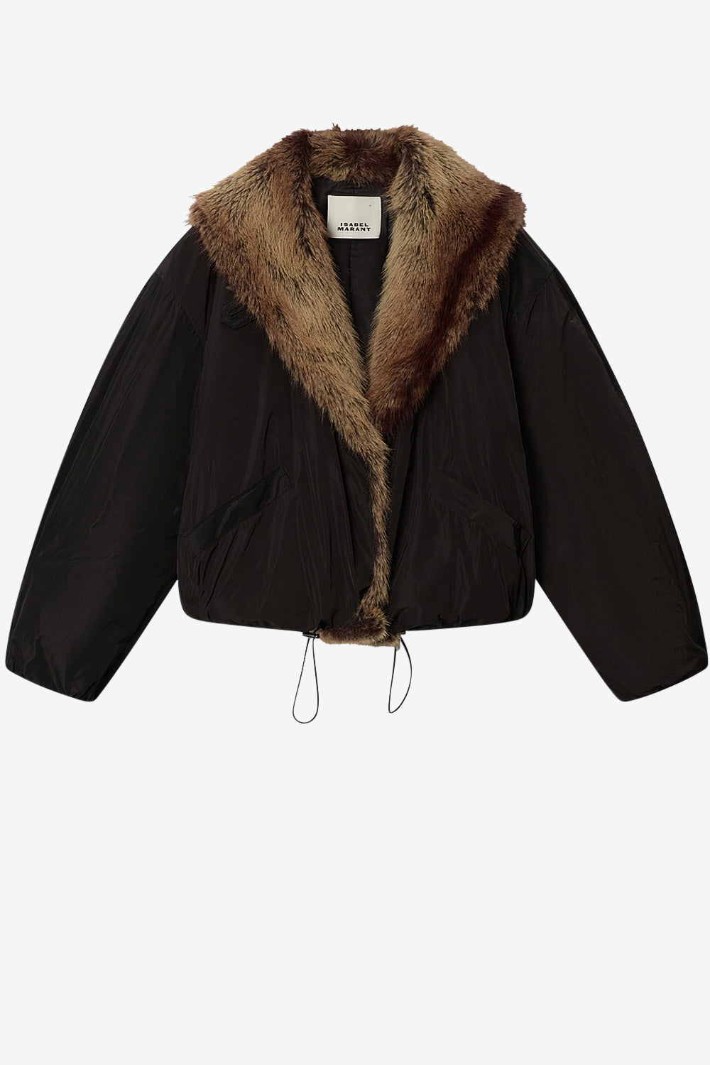 Parka courte doublée de fausse fourrure charone - Noir - Woman - 1