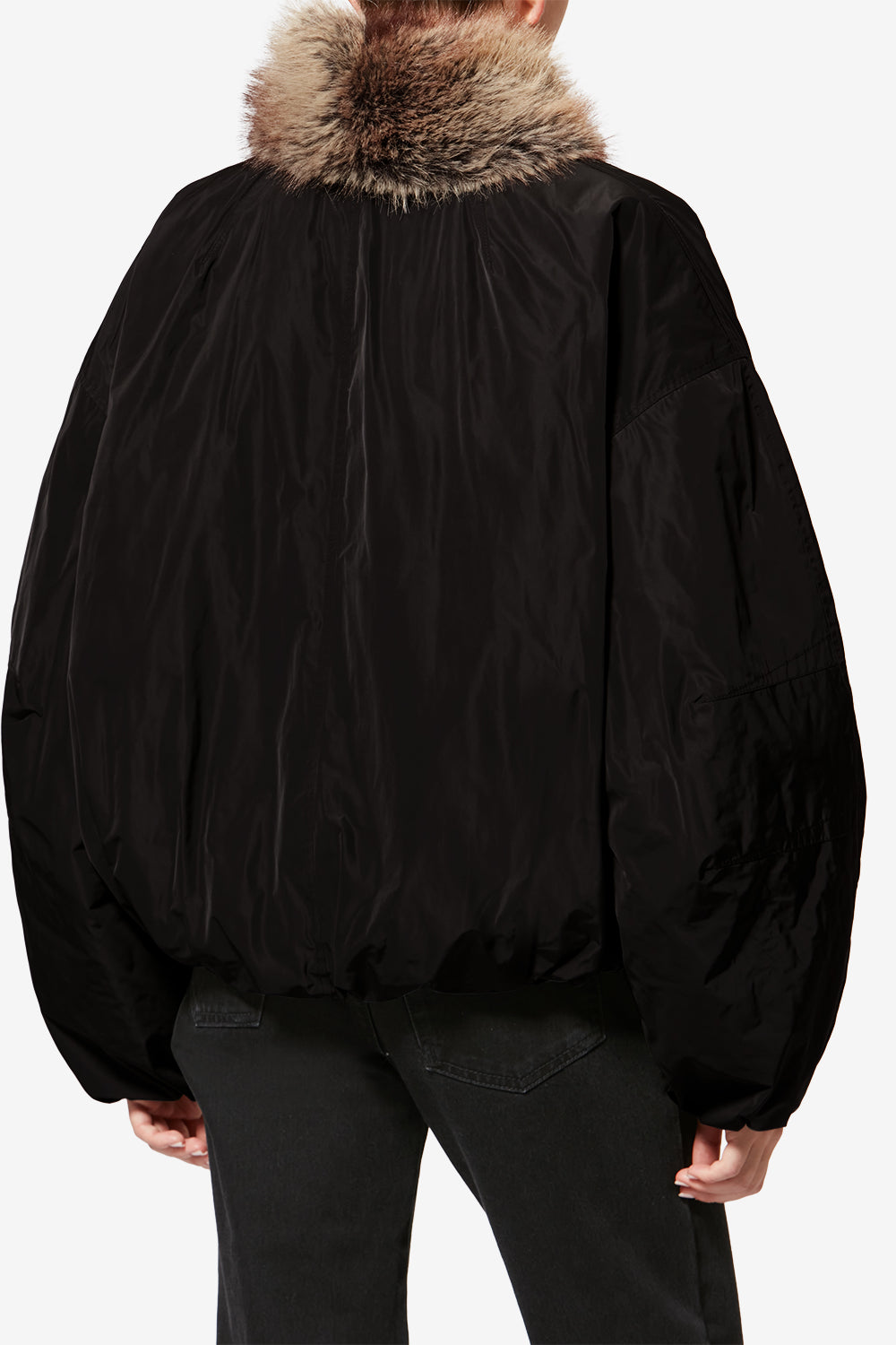 Parka courte doublée de fausse fourrure charone - Noir - Woman - 5