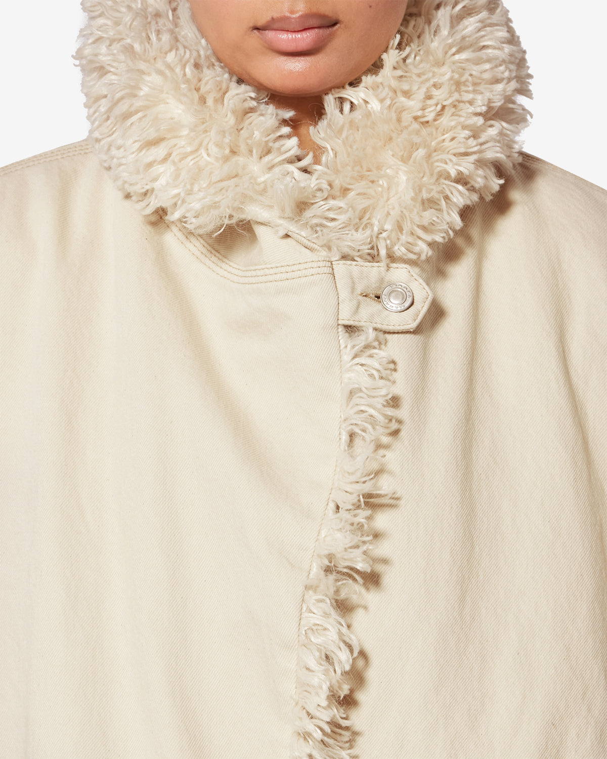 Giacca charone in denim - Ecru - Woman - 2