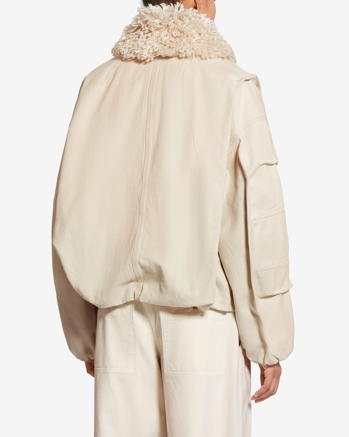 Giacca charone in denim - Ecru - Woman - 4