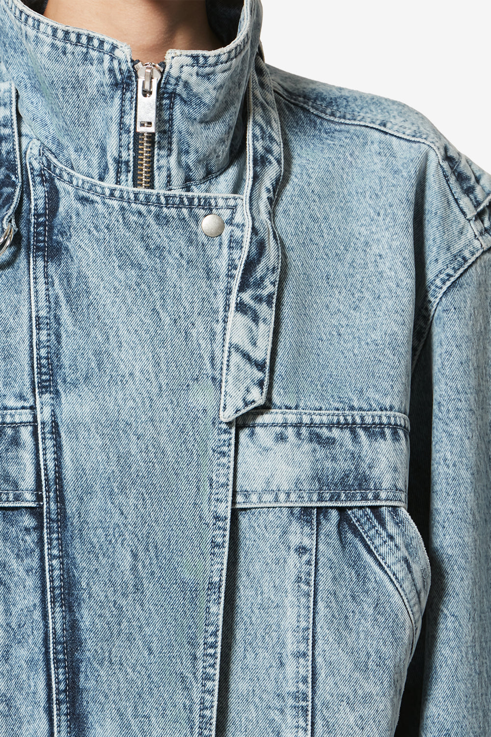 Veste joseline en denim - Bleu clair - Woman - 3