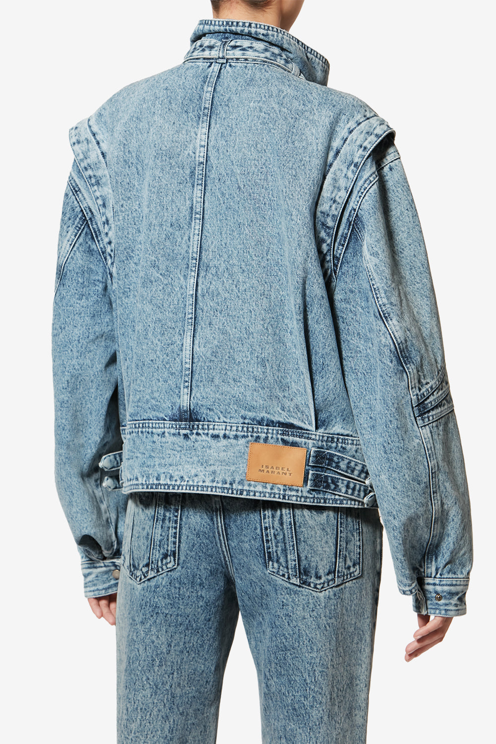 Veste joseline en denim - Bleu clair - Woman - 5