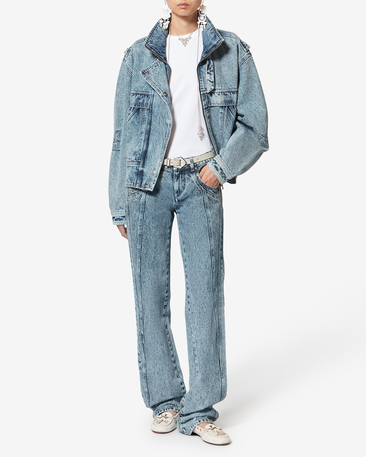 JOSELINE JACKET Woman light blue | ISABEL MARANT Official online store