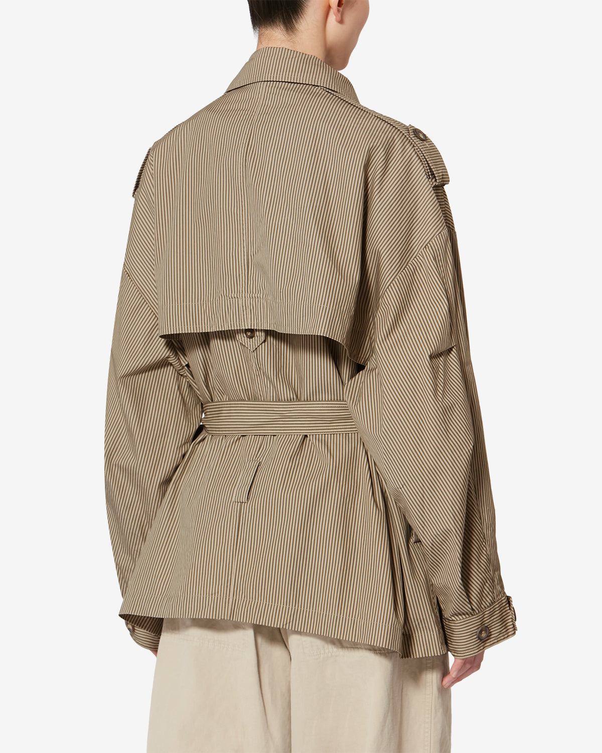 Giacca claya in cotone a righe - Beige-khaki - Woman - 4