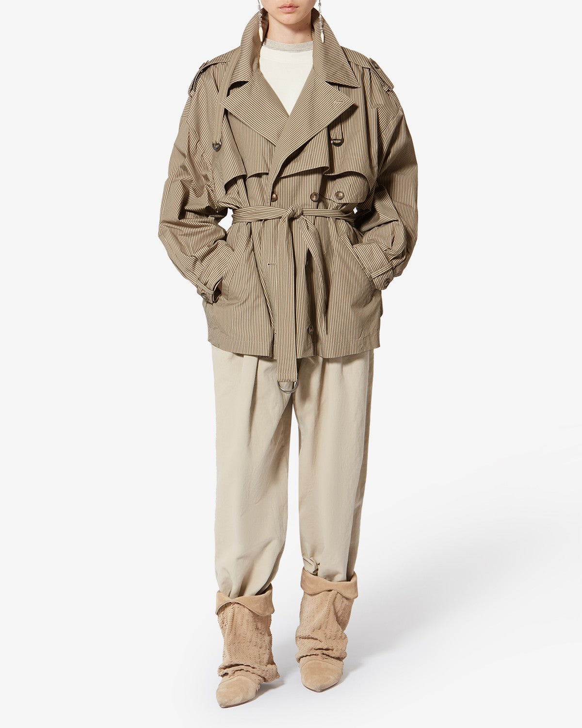 CLAYA JACKET Woman beige-khaki | ISABEL MARANT Official online store