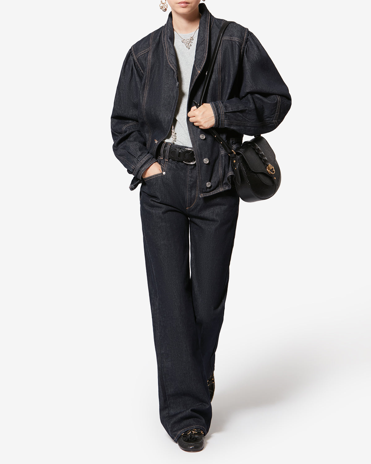 DOLIE JACKET Woman dark midnight | ISABEL MARANT Official online store