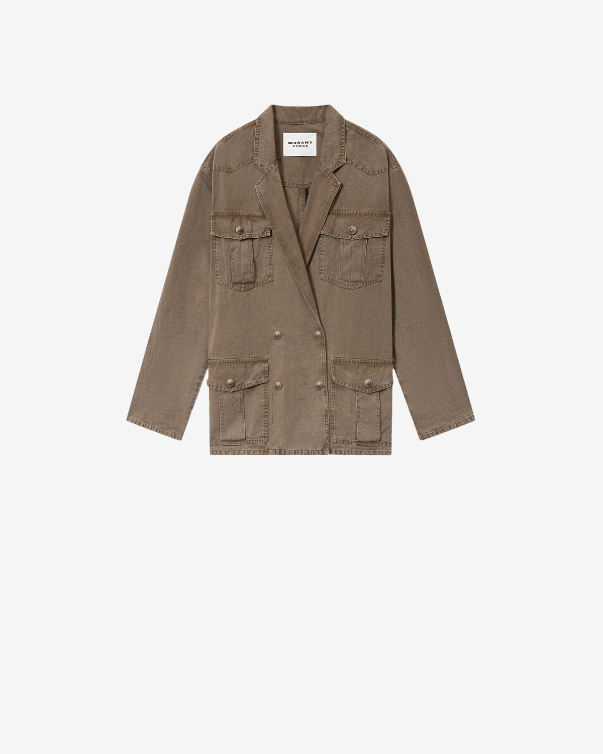 Giacca nevala in tela di lino e cotone - Dark bronze - Woman - 5