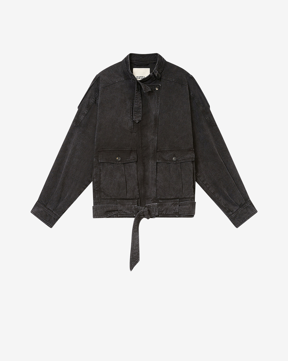 Isabel Marant ノーカラージャケット ブラック・ホワイト ISALYA JACKET Woman black | ISABEL MARANT Official online store