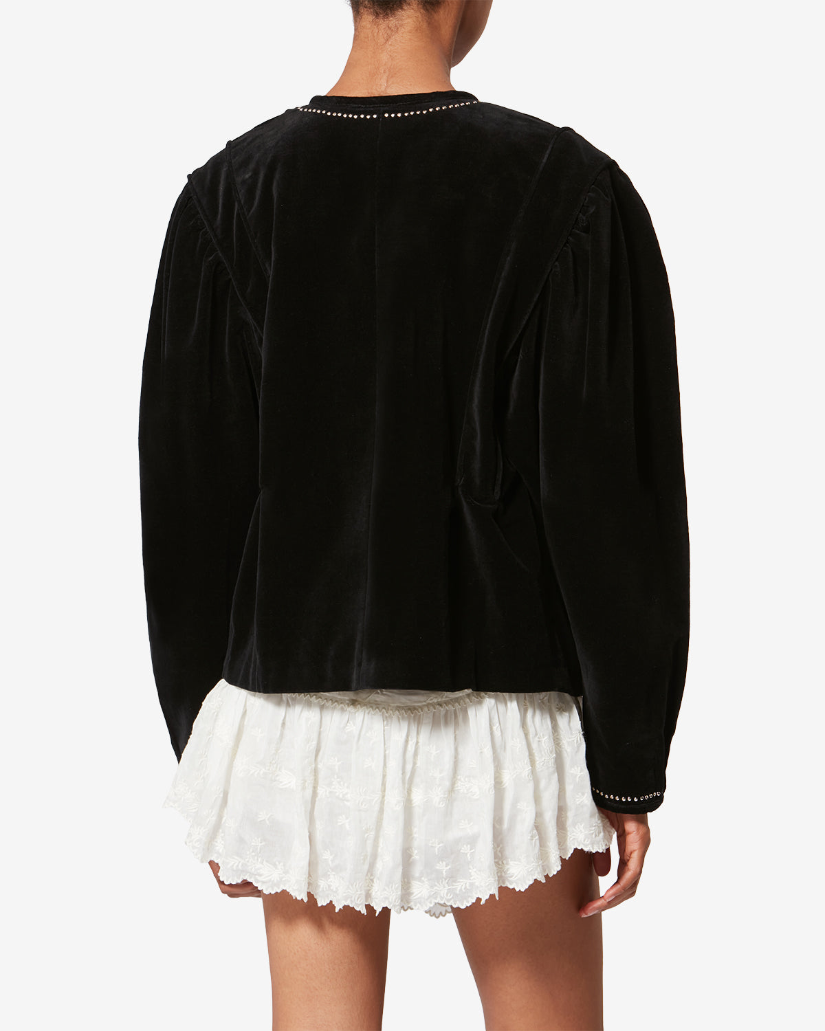 Chaqueta pietra de terciopelo - Negro - Woman - 4