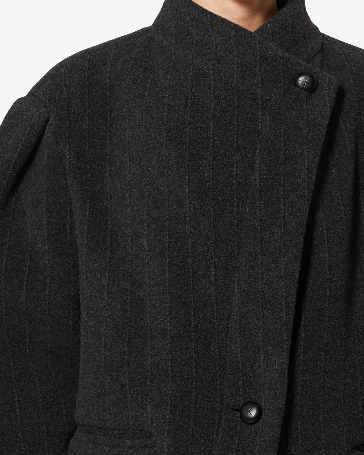 Veste jabadine en laine - Anthracite - Woman - 2