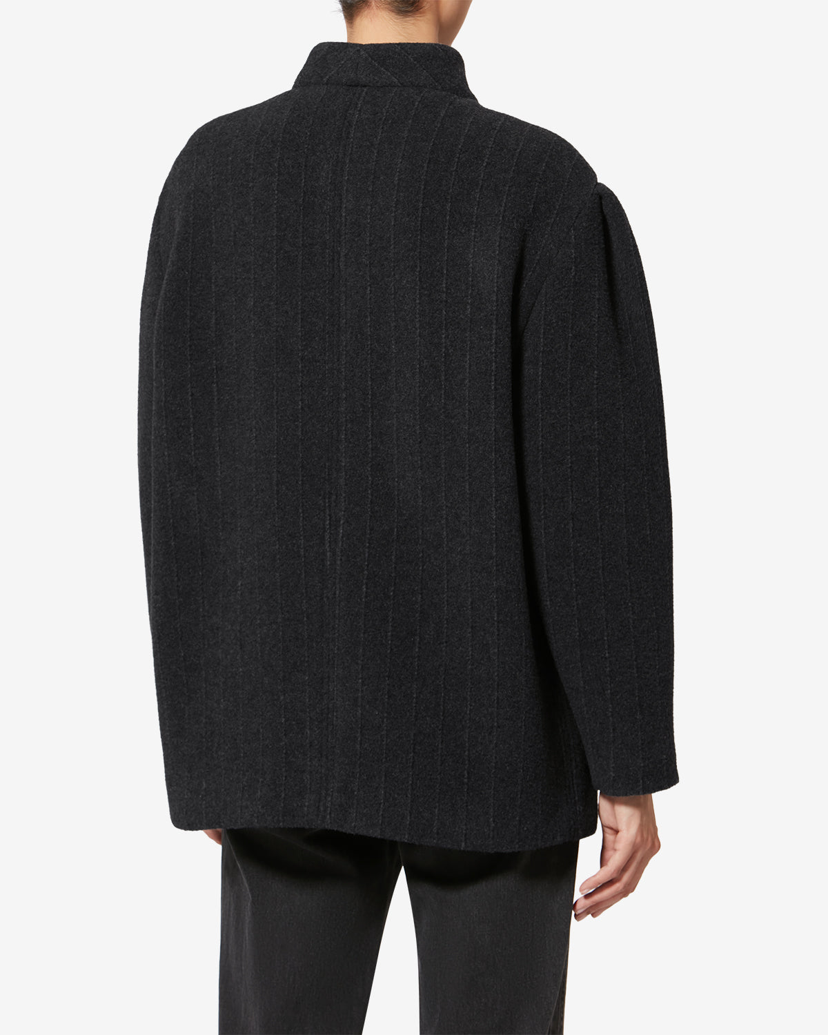 Veste jabadine en laine - Anthracite - Woman - 4