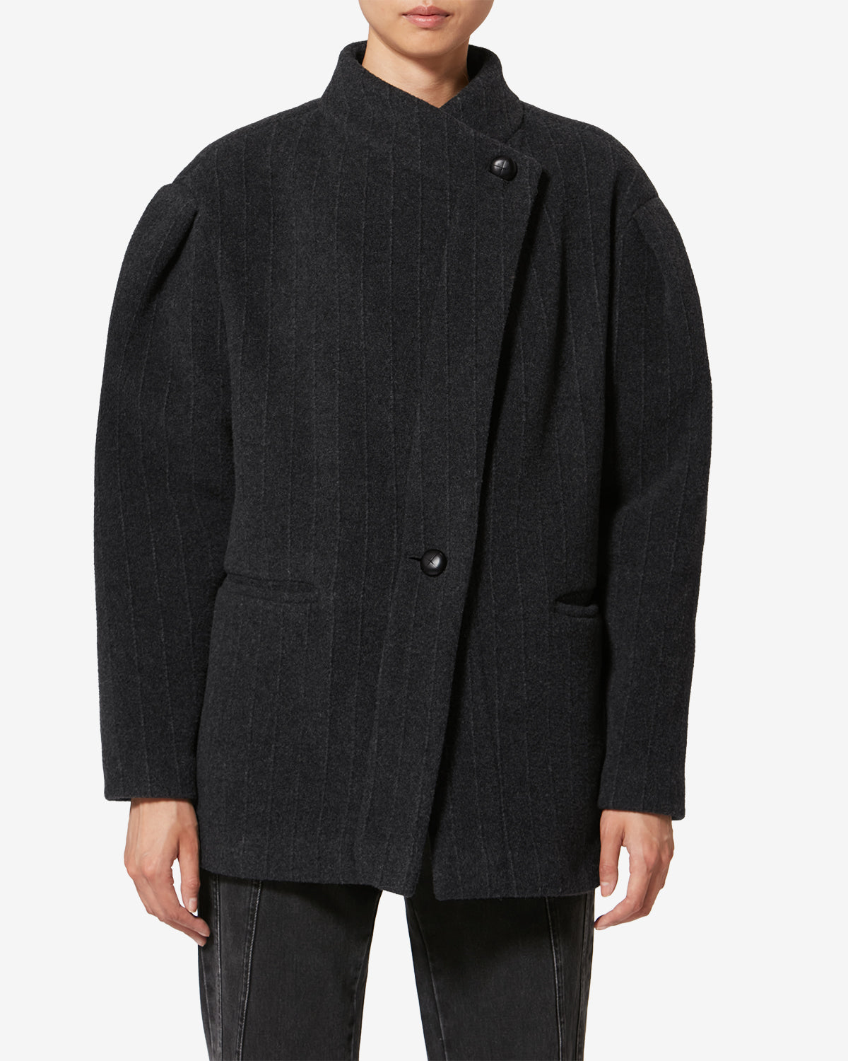 Veste jabadine en laine - Anthracite - Woman - 3