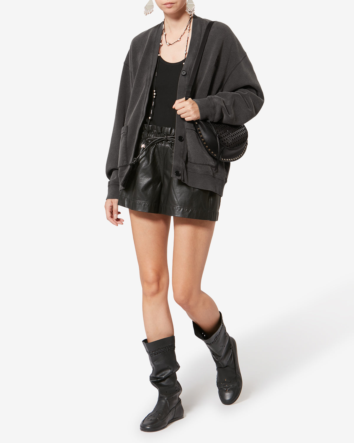 Jacke stephy aus baumwolle - Schwarz gewaschen - Woman - 1